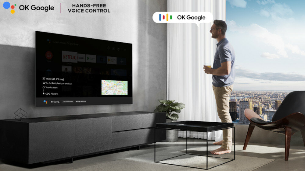 Telewizor TCL LED P725  - sterowanie głosowe