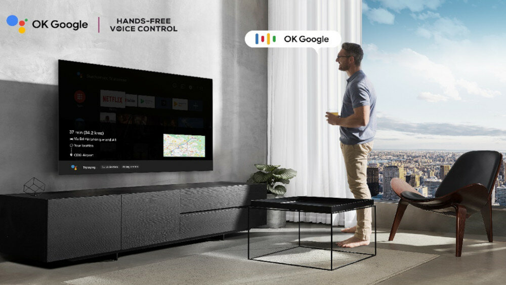 Telewizor TCL MINILED C825 - sterowanie głosowe