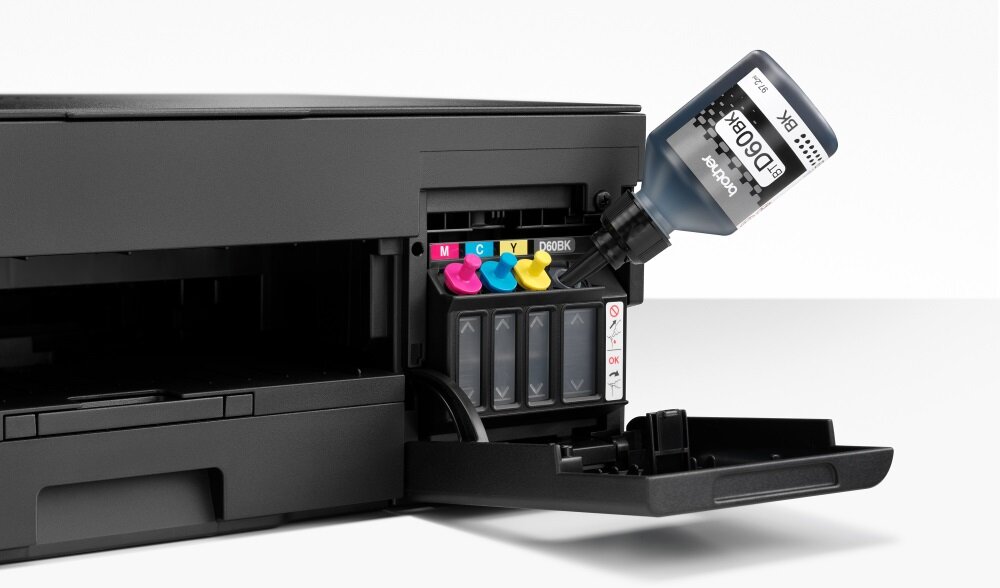 Urządzenie BROTHER DCP-T220 - ergonomia pracy waga niski poziom dźwięku złącze USB