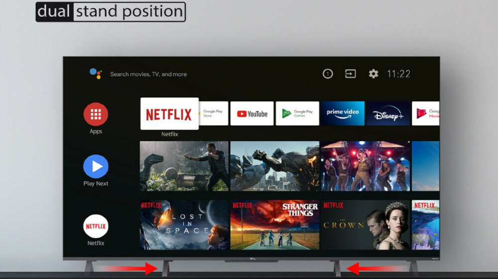 Telewizor TCL QLED C725 - podstawa