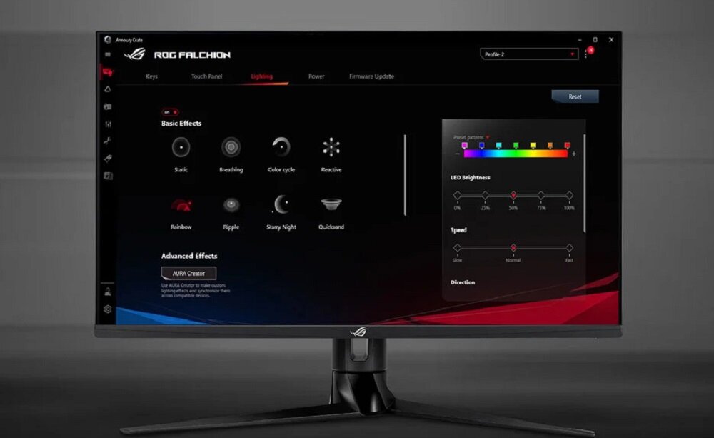 Klawiatura ASUS Rog Falchion - Dedykowane oprogramowanie