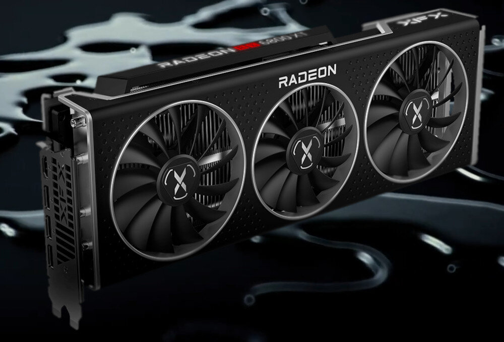 Karta graficzna XFX Radeon RX 6800 XT Speedster Merc 319 16GB złącza porty podłączenie