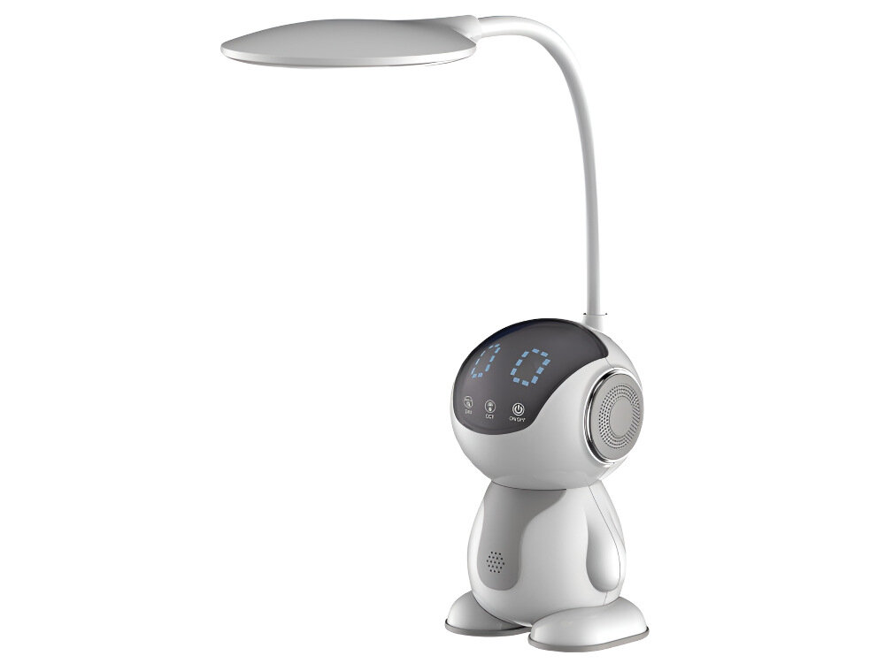 Lampka biurkowa MAXCOM ML4900 Astral Szaro-biały z innej galaktyki madre wykorzystanie energii zintegrowane zrodlo swiatla 80 diod LED energooszczedne diod LED moc 7 W zywotnosc okolo 30000 godzin dzialania strumien swietlny 500 lm