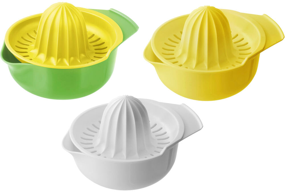 Wyciskacz do cytrusów FACKELMANN 42620 inteligentnie uformowany uchwyt łatwe i wygodne przelewanie pasuje do dłoni użytkownika 