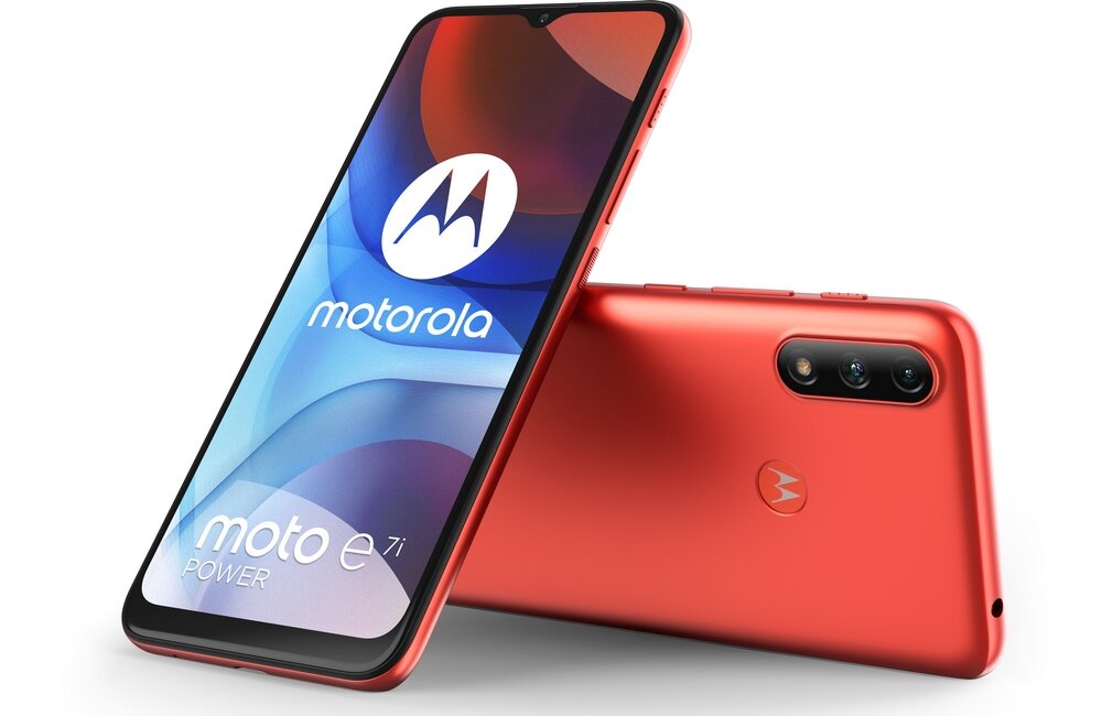 Smartfon MOTOROLA Moto E7i Power ekran aparat procesor rm pamięć bateria pojemność zdjęcia opis czytnik linii papilarnych