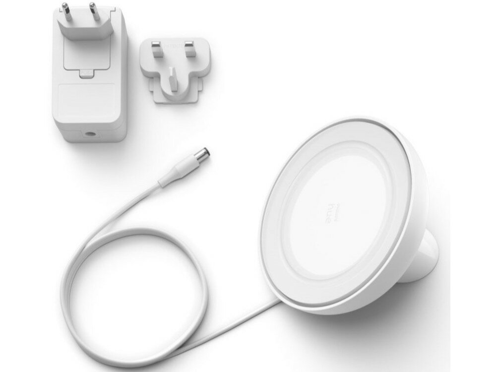 Lampa akcentująca plug-and-play PHILIPS Hue Bloom mostek PHILIPS Hue Bridge dodając 50 punktów światła harmonogramy automatycznie zapalającego się światła synchronizacja dodatkowe akcesoria czujniki ruchu pilot ładowarka