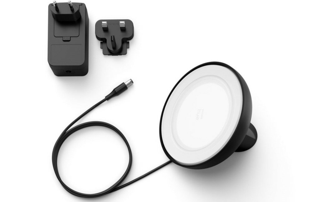 Lampa akcentująca plug-and-play PHILIPS Hue Bloom mostek PHILIPS Hue Bridge dodając 50 punktów światła harmonogramy automatycznie zapalającego się światła synchronizacja dodatkowe akcesoria czujniki ruchu pilot ładowarka