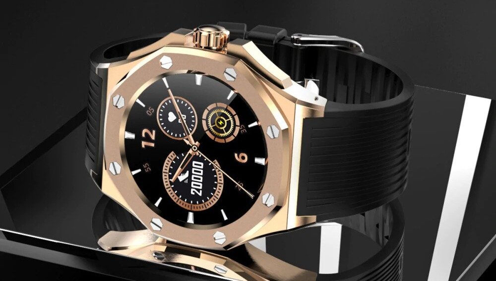 Smartwatch KUMI GW20 ekran bateria czujniki zdrowie sport pasek ładowanie pojemność rozdzielczość łączność sterowanie krew puls rozmowy smartfon aplikacja