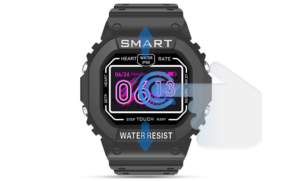 Smartwatch KUMI U2  ekran bateria czujniki zdrowie sport pasek ładowanie pojemność rozdzielczość łączność sterowanie krew puls rozmowy smartfon aplikacja 