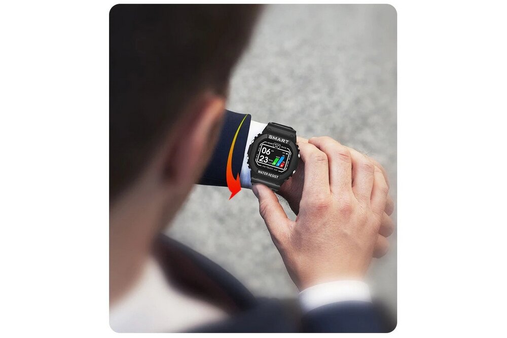 Smartwatch KUMI U2  ekran bateria czujniki zdrowie sport pasek ładowanie pojemność rozdzielczość łączność sterowanie krew puls rozmowy smartfon aplikacja 