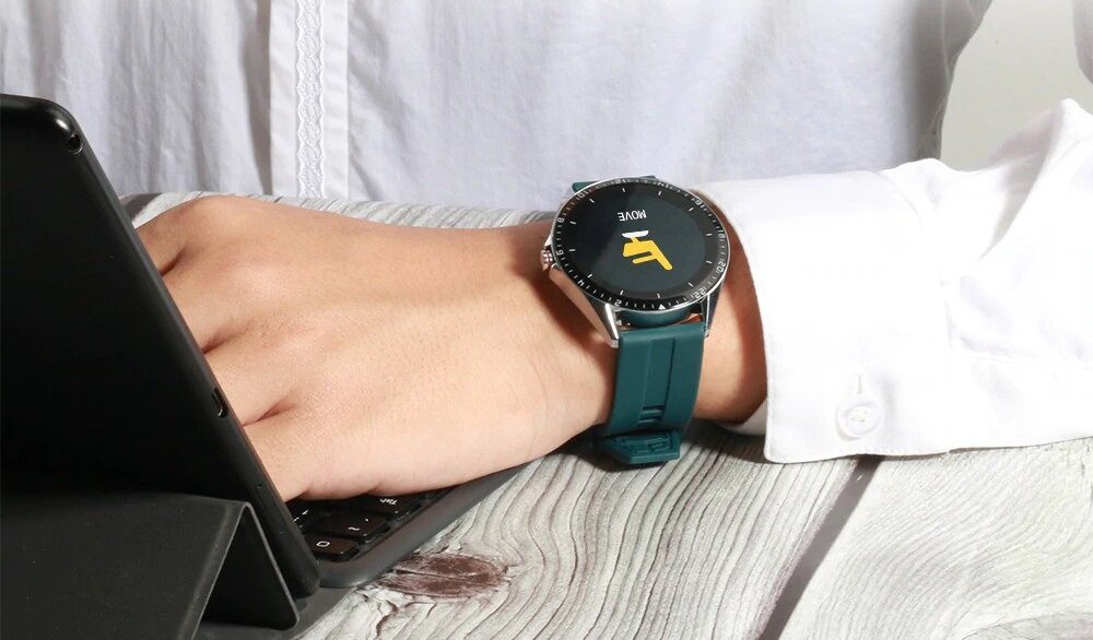 Smartwatch KUMI GW16T ekran bateria czujniki zdrowie sport pasek ładowanie pojemność rozdzielczość łączność sterowanie krew puls rozmowy smartfon aplikacja
