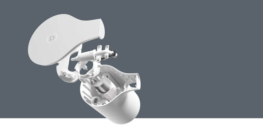 DOZOWNIK DO MYDŁA XIAOMI MI AUTOMATIC FOAMING SOAP DISPENSER 29349 BIAŁY Zdjęcie przedstawia przekrój konstrukcji dozownika, odsłaniający wewnętrzny mechanizm z silniczkiem i elementami podającymi pianę. Urządzenie pokazane jest na jednolitym, szarym tle, co pozwala skupić uwagę na jego technicznej budowie mikrosilnik budowa konstrukcja cicha praca wydajność 9 miesięcy