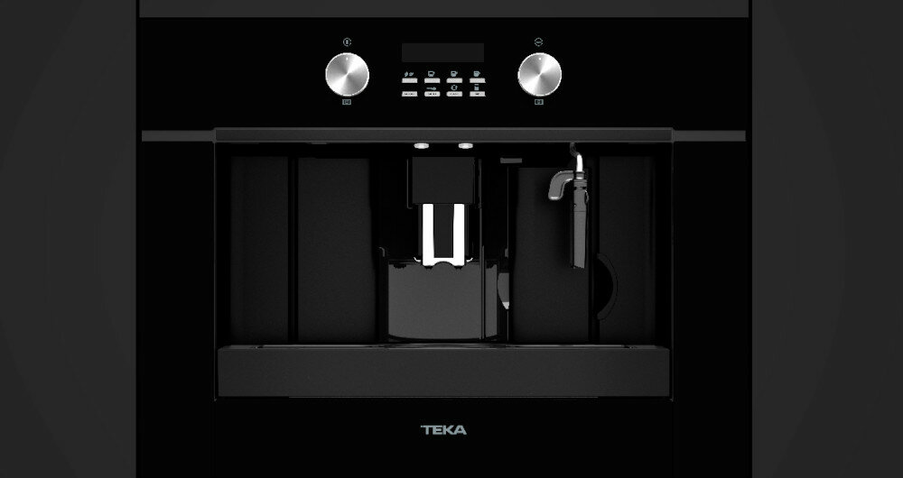 EKSPRES TEKA CLC 855 GM NIGHT RIVER BLACK ciśnienie zabudowa panel sterowanie grubość ziaren regulacja moc