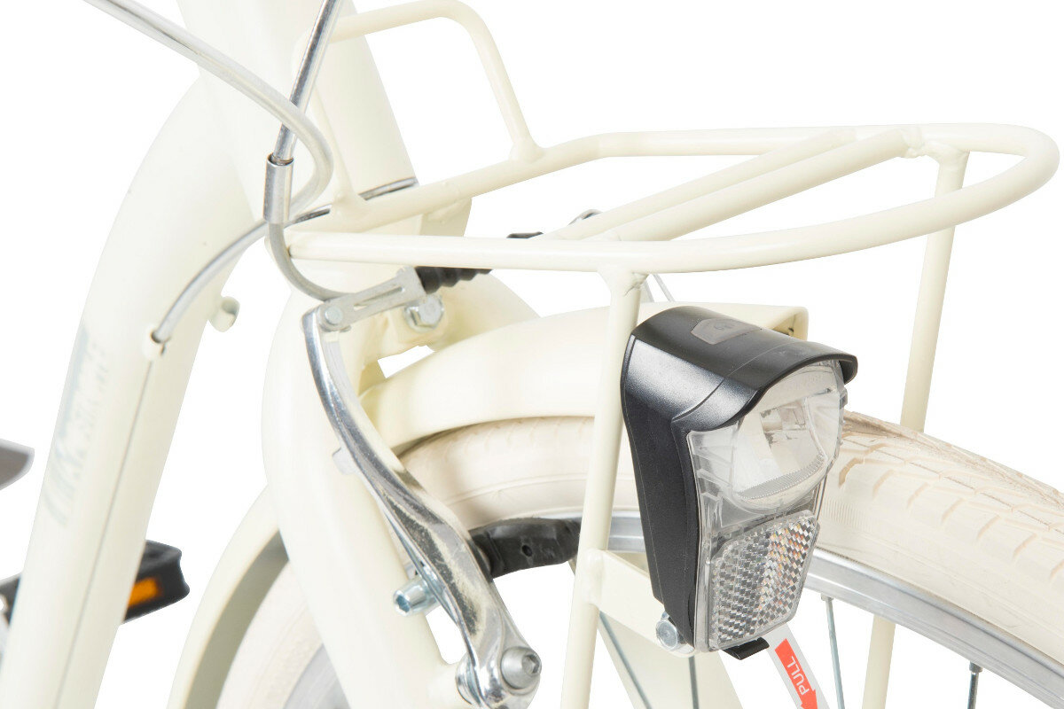 Rower miejski MBM Apostrophe 806 6B 28 cali meski bezowy oswietlenie led