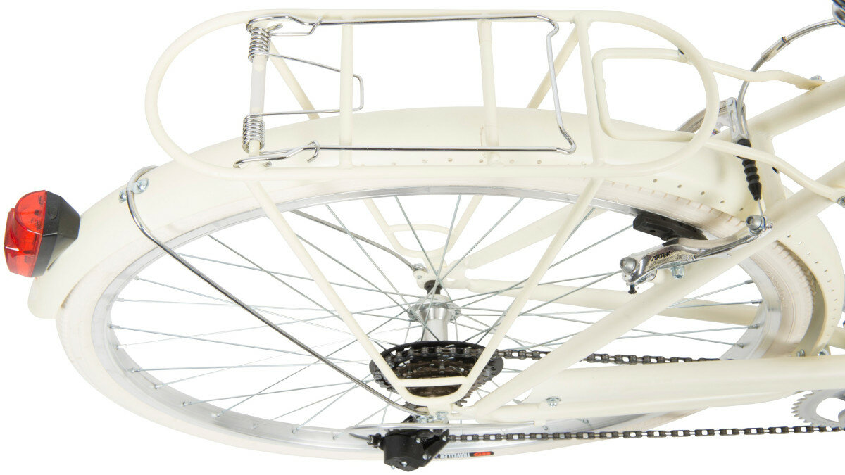 Rower miejski MBM Apostrophe 806 6B 28 cali meski bezowy wyposazenie