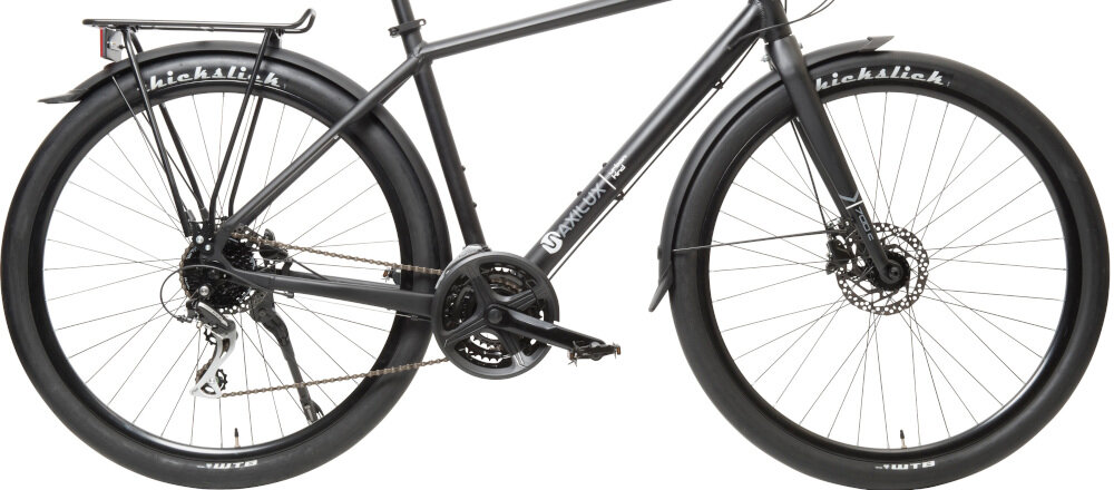 Rower górski MTB MBM Maxilux M19 29 cali męski Czarny koła rozmiar 29 cali komfort jazdy aluminiowa konstrukcja piast szosowe opony