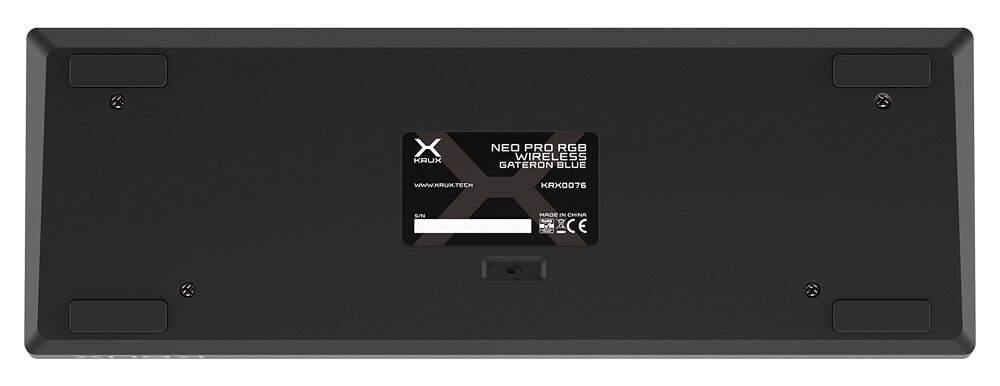 Klawiatura KRUX Neo Pro RGB Wireless Gateron Red - antypoślizgowa guma na spodzie nie przemieszcza się
