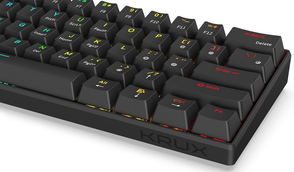 Klawiatura KRUX Neo Pro RGB Wireless Gateron Blue - kompaktowe wymiary wygoda ułatwienie
