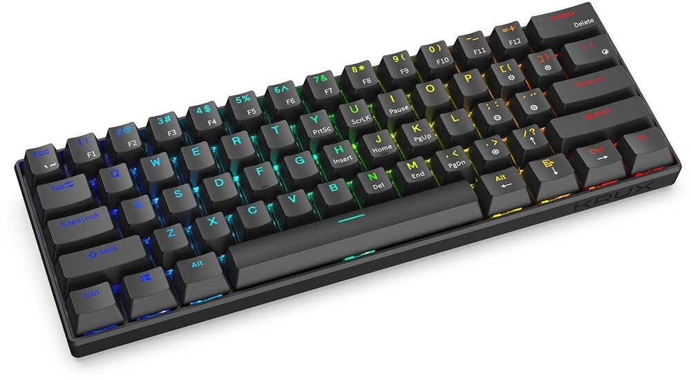 Klawiatura KRUX Neo Pro RGB Wireless Gateron Blue - wysoka wytrzymałość 50milionów kliknięć