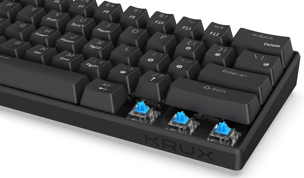 Klawiatura KRUX Neo Pro RGB Wireless Gateron Blue - przełącznik Gateron Blue Blue krótki czas reakcji
