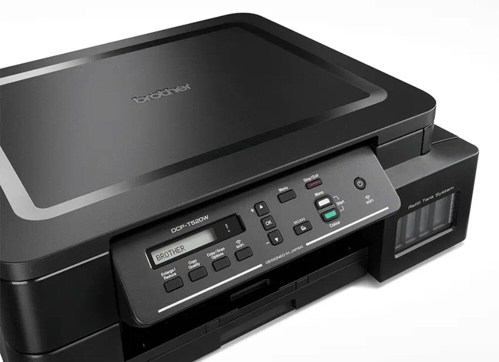 Urządzenie wielofunkcyjne BROTHER DCP-T520W wyświetlacz podajnik taca odbiorcza pojemność