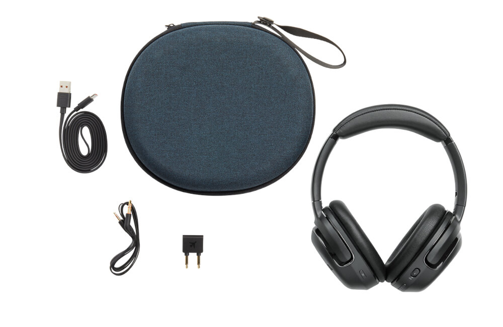 SŁUCHAWKI BLUETOOTH JBL TOUR ONE NC NAUSZNE CZARNE zestaw
