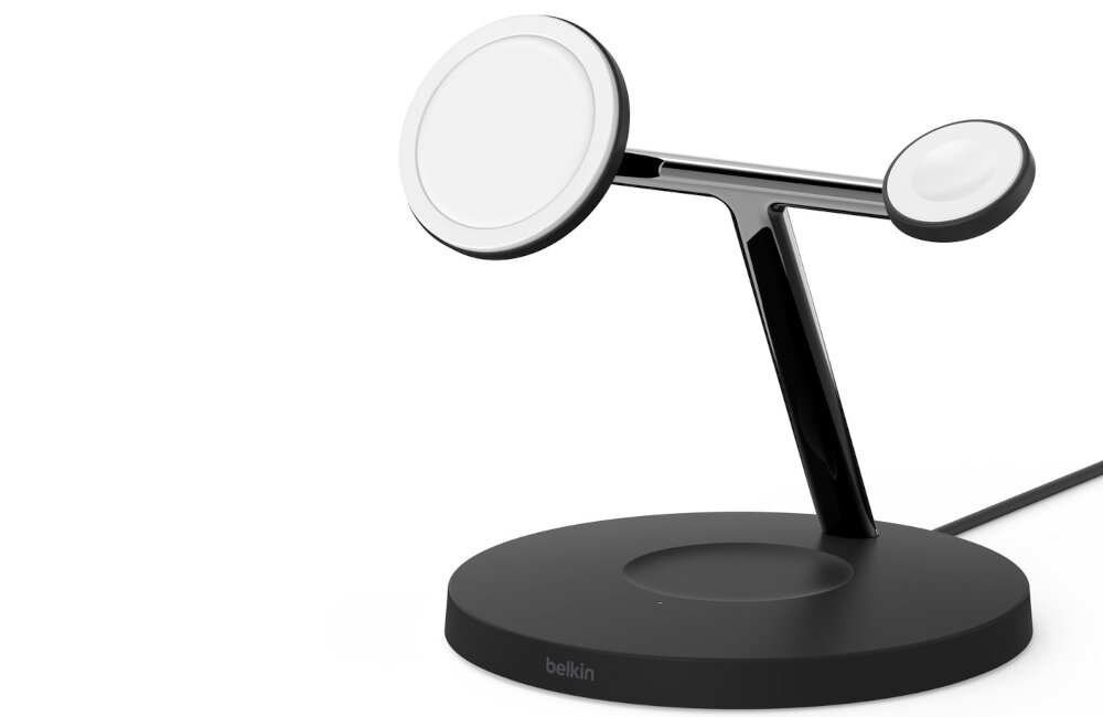 Ładowarka indukcyjna BELKIN 3w1 MagSafe 15W moc napięcie prąd wyjściowy czujnik