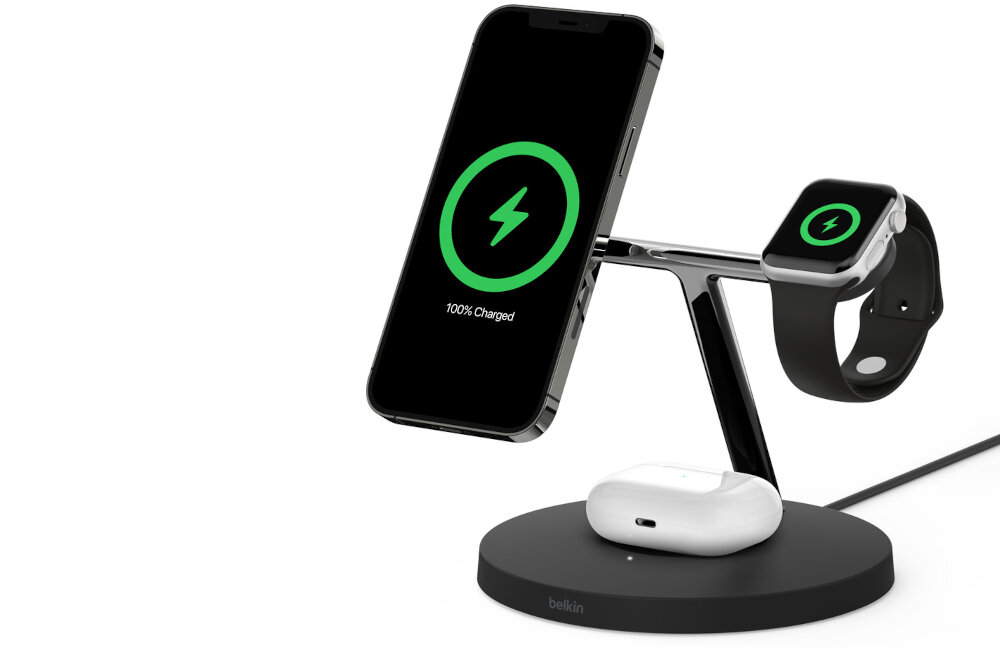 Ładowarka indukcyjna BELKIN 3w1 MagSafe 15W nie potrzebujesz dodatkowych kabli, przewodów okazja