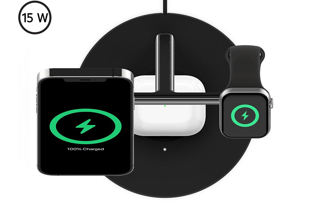 Ładowarka indukcyjna BELKIN 3w1 MagSafe 15W ładowanie jednocześnie kilka sprzętów