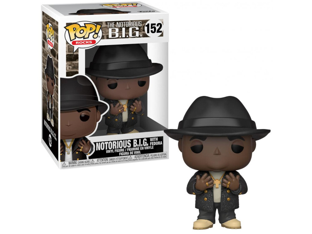 Figurka FUNKO Rocks: Biggie - Notorious B.I.G. figurka FUNKO POP Vinyl wysokiej jakości winyl dla fana oldscoolowego hip-hopu figurka Biggie - Notorious B.I.G urocza stylistyka wysokość około 10 cm winyl niemal niezniszczalny