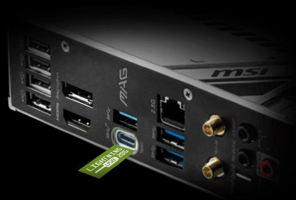 Płyta główna MSI Mag B560M Mortar WiFi  - Złącza Lightning 