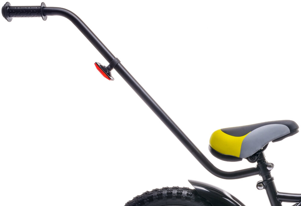 Rower dziecięcy SUN BABY Tiger Bike 14 cali dla chłopca Żółto-szary wygodne poliuretanowe siodełko popychacz