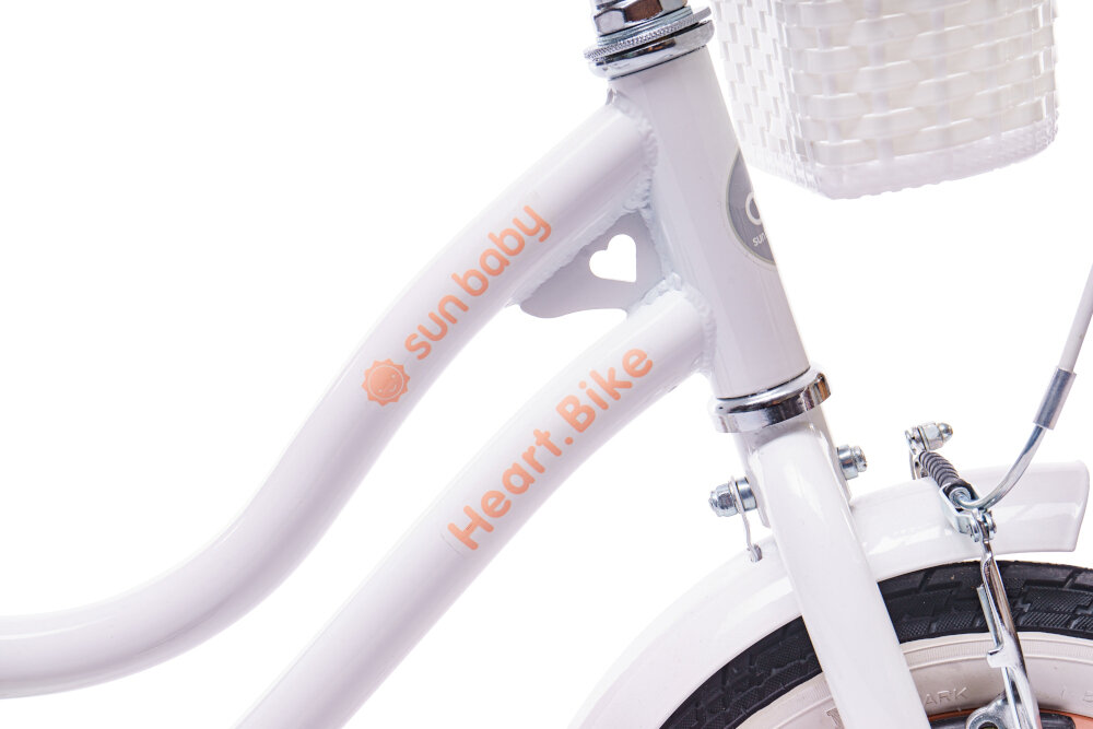 SUN BABY Heart Bike 14 cali dla dziewczynki Białomorelowy Rower
