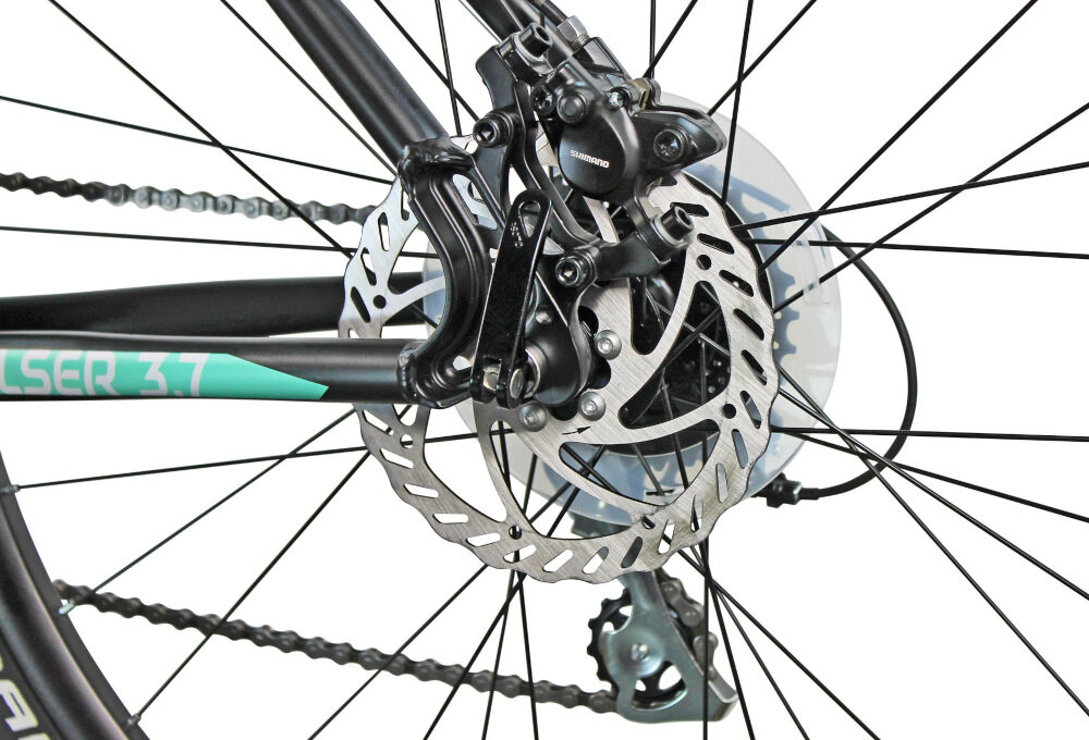Rower górski MTB INDIANA X-Pulser 3.7 D17 27.5 cala damski Czarno-zielony hamulce tarczowo-hydraulicznena tył i przód marki SHIMANO Altus niezawodne lekkie szybki czas reakcji bezawaryjne na każdą nawierzchnię