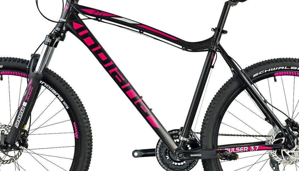 Rower górski MTB INDIANA X-Pulser 3.7 D19 27.5 cala damski Czarny rozmiar ramy 19-calowa aluminiowa lekka odporność na korozję i uszkodzenia mechaniczne