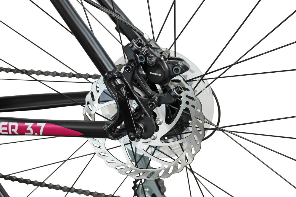 Rower górski MTB INDIANA X-Pulser 3.7 D17 27.5 cala damski Czarny hamulce tarczowo-hydraulicznena tył i przód marki SHIMANO Altus niezawodne lekkie szybki czas reakcji bezawaryjne na każdą nawierzchnię