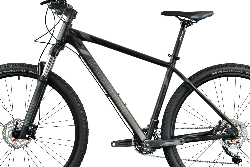Rower górski MTB INDIANA X-Pulser 5.9 M19 29 cali męski Czarno-grafitowy rozmiar ramy 19-calowa aluminiowa lekka odporność na korozję i uszkodzenia mechaniczne