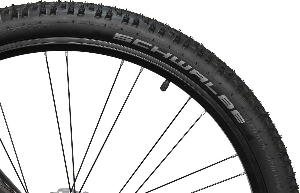 Rower górski MTB INDIANA X-Pulser 5.9 M19 29 cali męski Czarno-grafitowy duże 29-calowe koła grube opony marki SCHWALBE piasty marki SHIMANO Deore wytrzymałe na uszkodzenia doskonale tłumią drgania