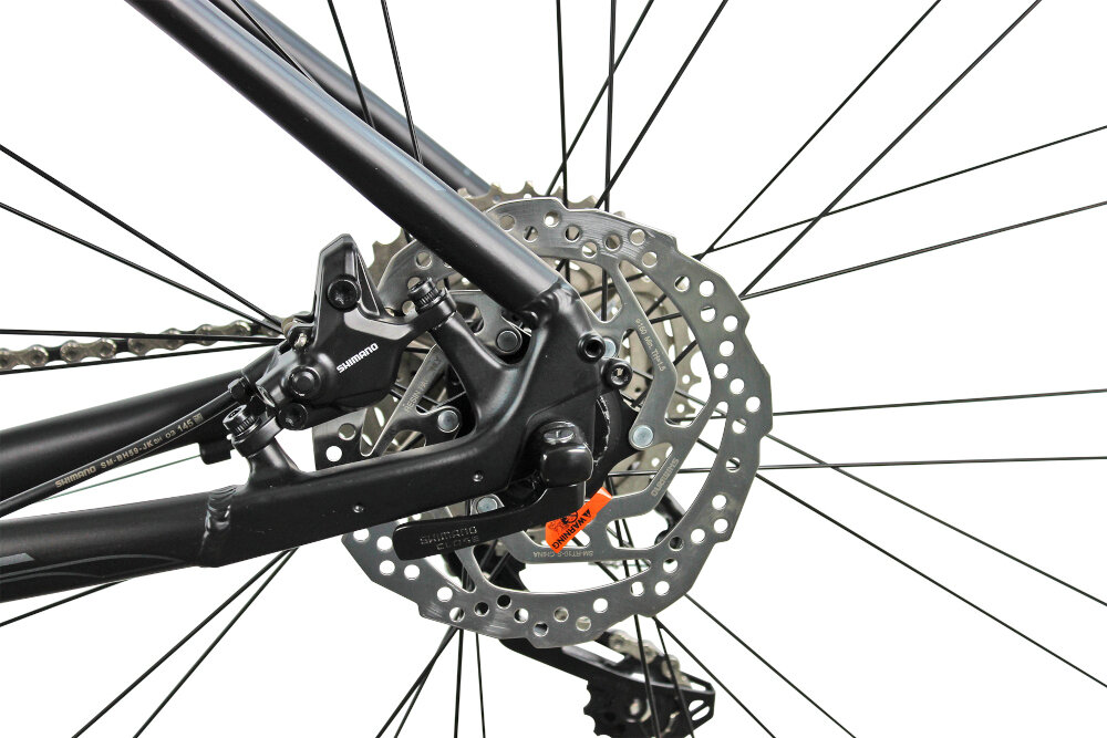 Rower górski MTB INDIANA X-Pulser 5.9 M19 29 cali męski Czarno-grafitowy hamulce tarczowo-hydraulicznena tył i przód marki SHIMANO Acera niezawodne lekkie szybki czas reakcji bezawaryjne na każdą nawierzchnię