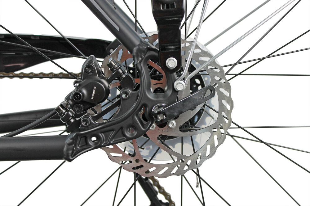 Rower trekkingowy INDIANA X-Road 4.0 M23 28 cali męski Czarny hamulce tarczowo-hydrauliczne tylny przedni marki SHIMANO szybki czas reakcji bezawaryjne doskonale działają na każdej nawierzchni