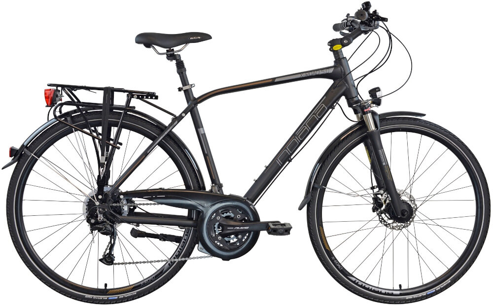 Rower trekkingowy INDIANA X-Road 5.0 M23 28 cali męski Czarno-brązowy 2-letnia gwarancja na ramę najwyższej jakości