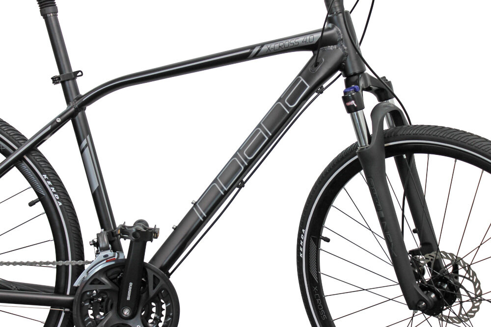 Rower crossowy INDIANA X-Cross 4.0 M19 męski Czarny rama aluminiowa 19-calowa lekka odporność na korozję i uszkodzenia mechaniczne