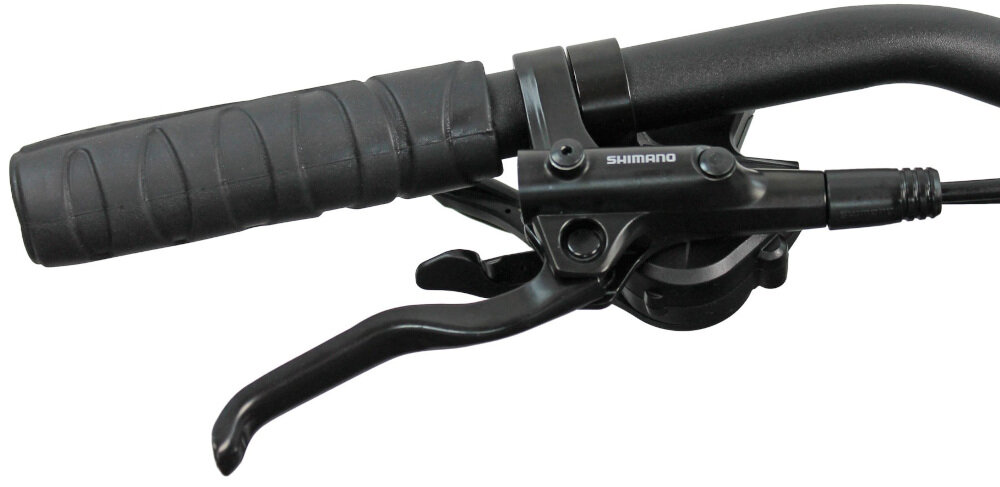 Rower crossowy INDIANA X-Cross 4.0 M19 męski Czarny hamulce tarczowo-mechaniczne marki SHIMANO niezawodne lekkie szybki czas reakcji bezawaryjne działają na każdej nawierzchni uruchamiają się automatycznie użycie manetki