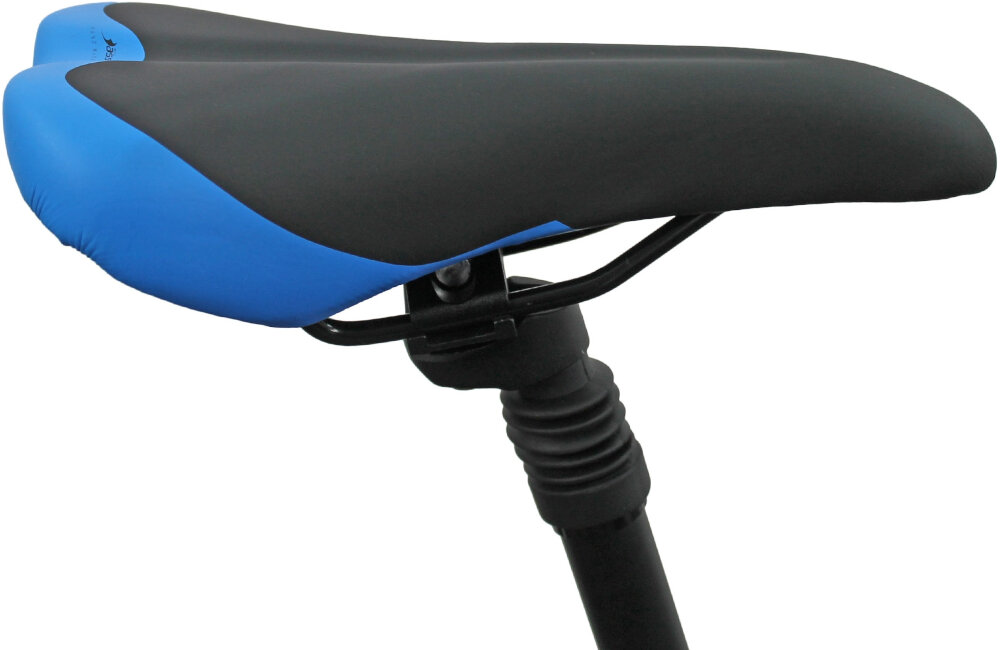 Rower crossowy INDIANA X-Cross 3.0 M21 męski Czarno-niebieski sztyca siodła z amortyzacją marki PROMAX siodełko typu Comfort