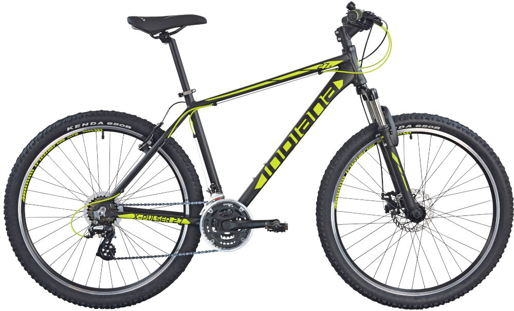 Rower górski MTB INDIANA X-Pulser 2.7 M19 27.5 cala męski Czarno-żółty w zestawie odblaski dzwonek instrukcja obsługi i montażu karta gwarancyjna