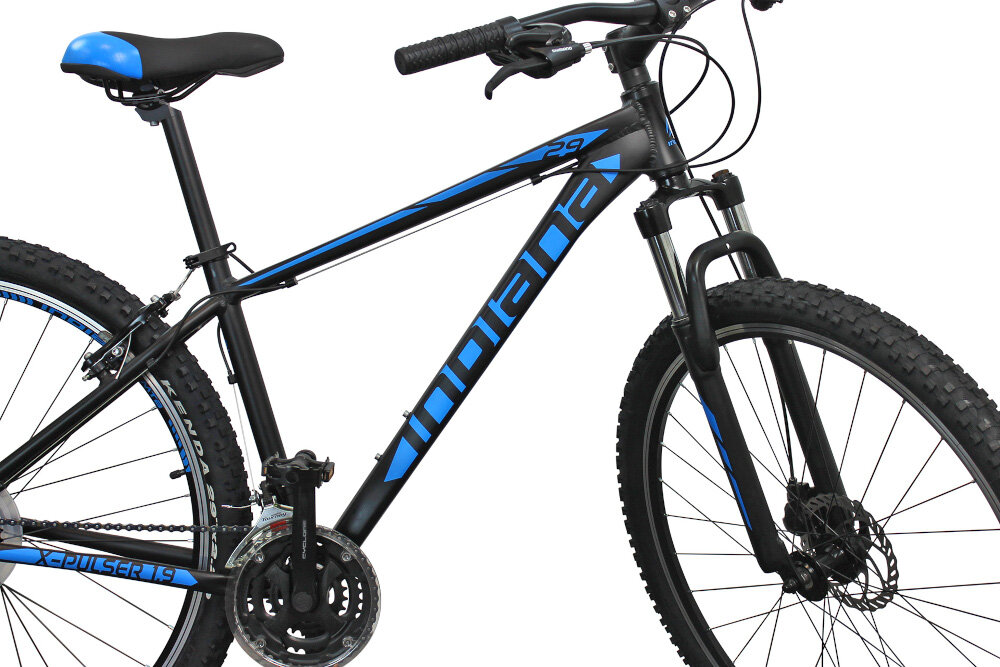 Rower górski MTB INDIANA X-Pulser 1.9 M19 29 cali męski Czarno-niebieski 2-letnia gwarancja na ramę