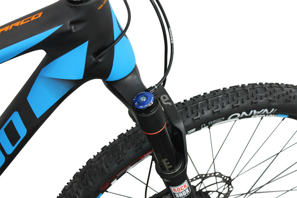 Rower górski MTB TORPADO Nearco N M15 27.5 cala męski Czarno-niebieski amortyzator przedni