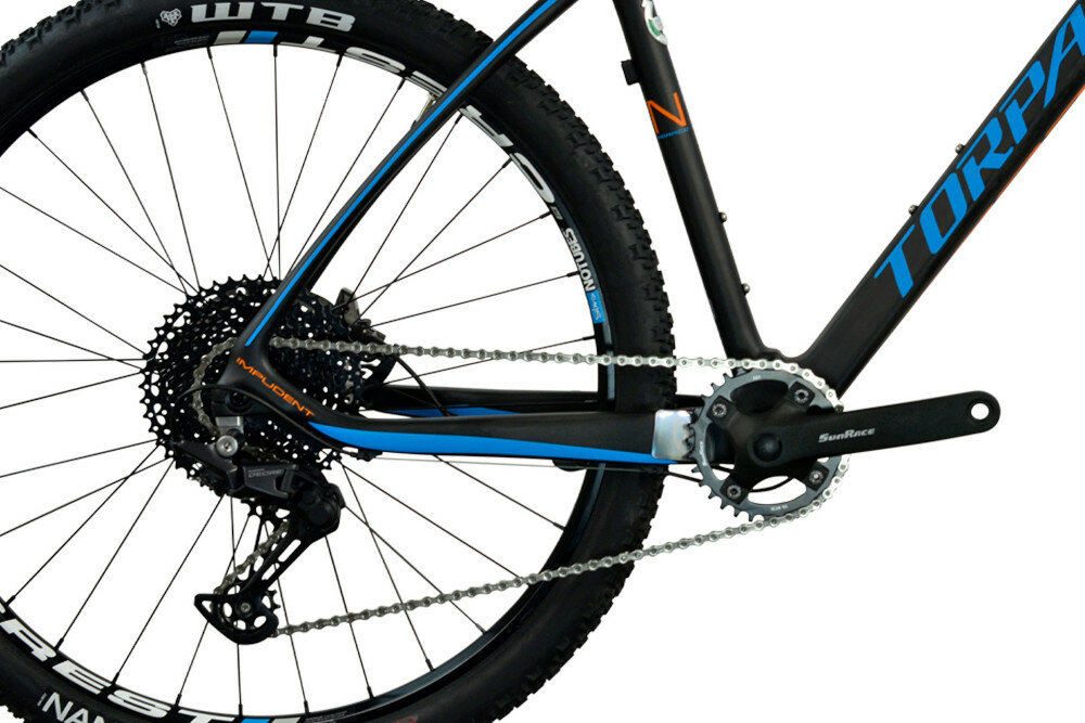Rower górski MTB TORPADO Nearco N M15 27.5 cala męski Czarno-niebieski przerzutka shimano 11 biegow