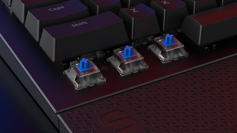 Klawiatura SPC GEAR GK650K Omnis Kailh Blue - przełącznik Kailh Blue krótki czas reakcji