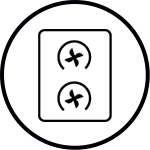 ikona Dwa wentylatory